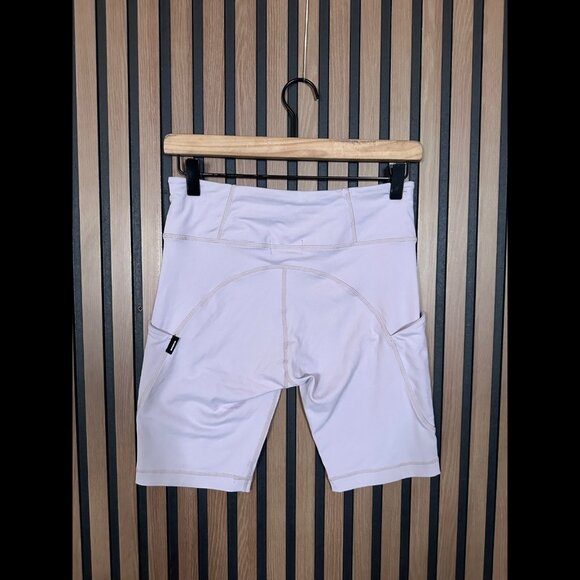 Monrow Biker Shorts XS Womens Pink Pull On 8" Inseam Athletic - Picture 2 of 7